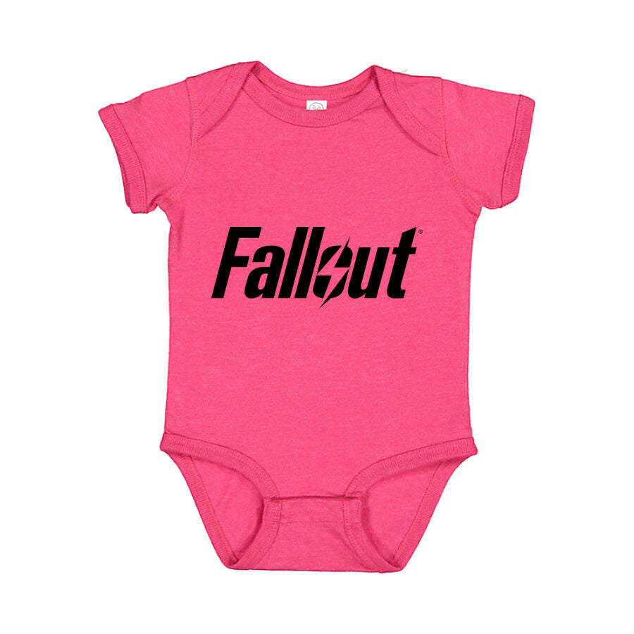 Fallout Black Logo Baby Romper Onesie - Pink