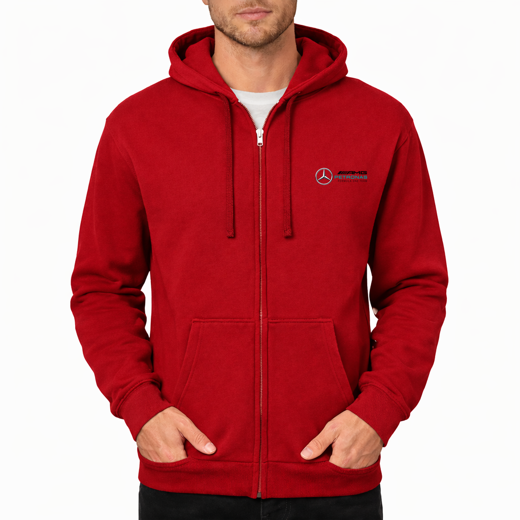 Men's Mercedes AMG Petronas Formula One Team Zipper Hoodie - Red