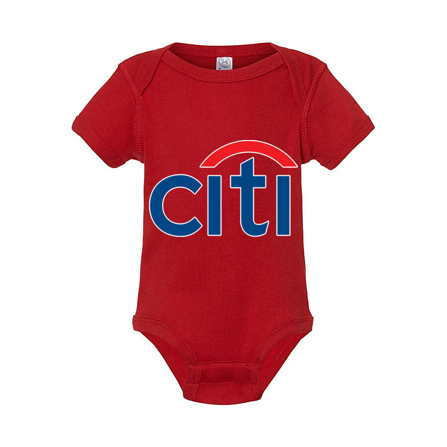 Citi Bank Baby Romper Onesie - Red