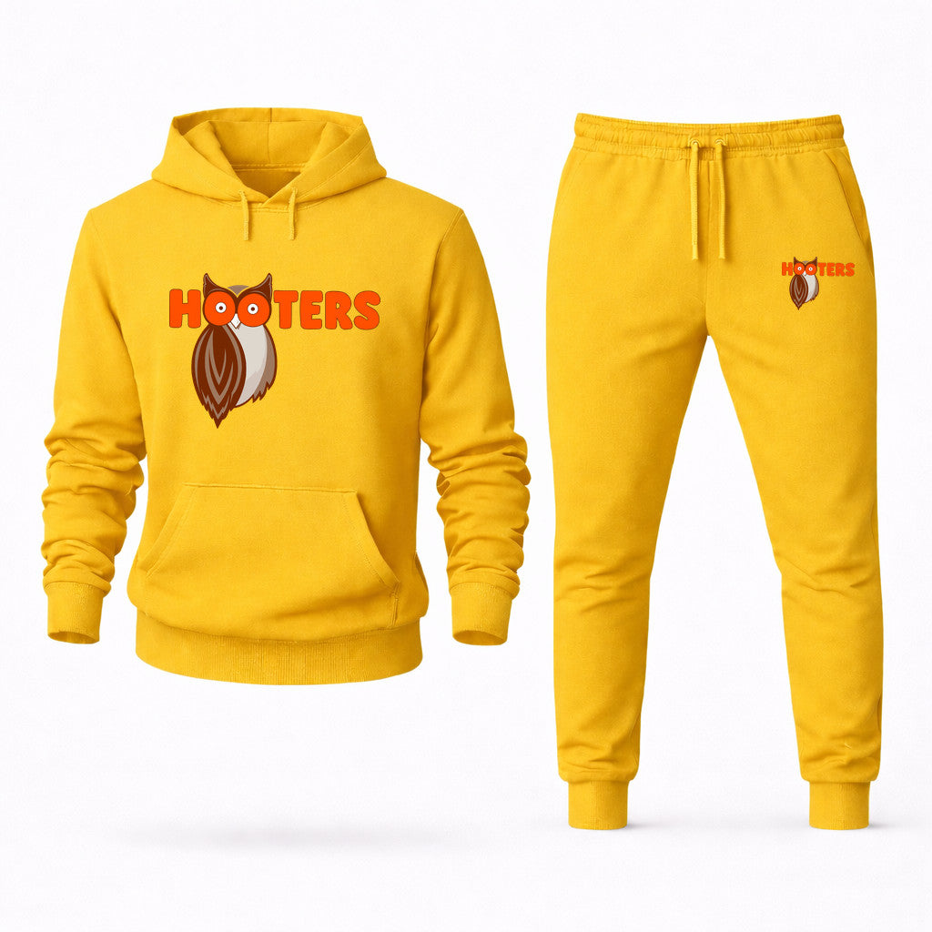 Hooters Hoodie and Joggers Set - Yellow