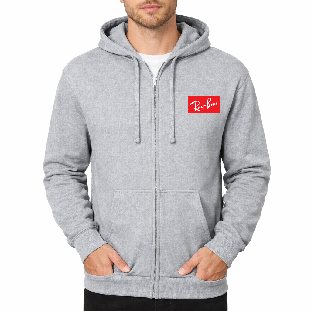 Ray Ban Zipper Hoodie - Grey