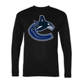Men's Vancouver Canucks Polyester Long Sleeve T-Shirt - Black
