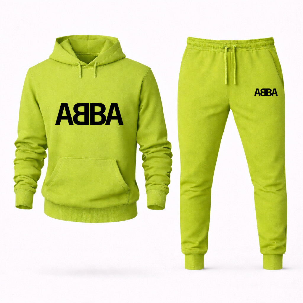 ABBA Hoodie and Joggers Set - Lime Green