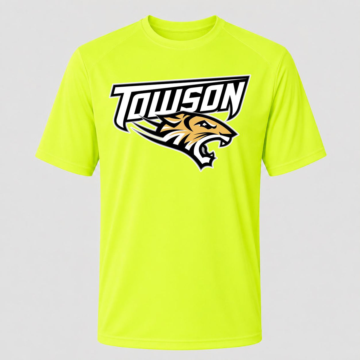 Men's Towson Tigers Performance T-Shirt - Safety Green