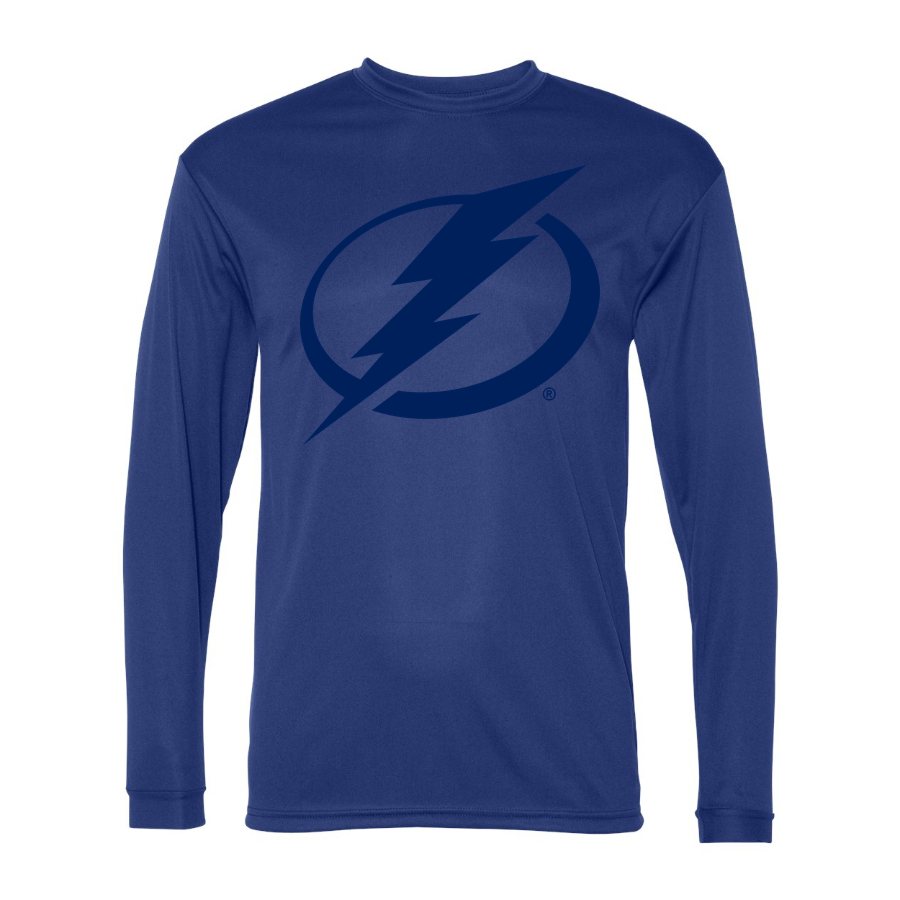 Men's Tampa Bay Lightning Polyester Long Sleeve T-Shirt - Royal Blue