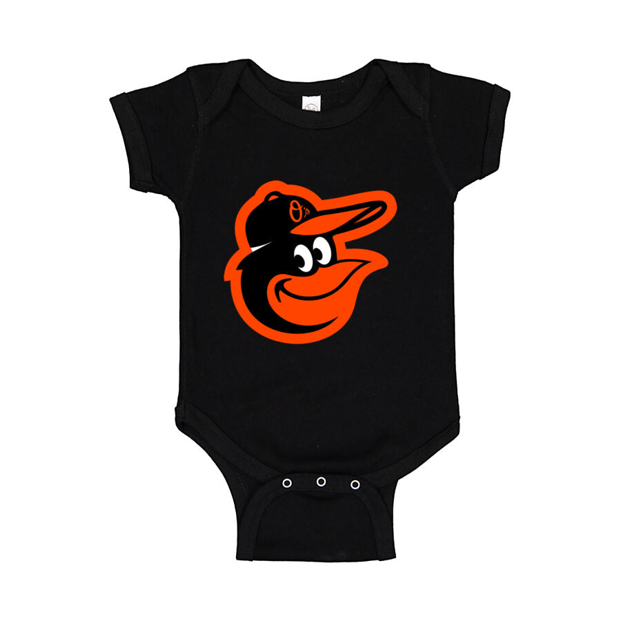 Baltimore Orioles Baby Romper Onesie - Black