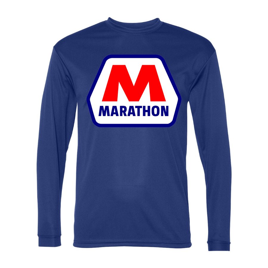 Men's Marathon Polyester Long Sleeve T-Shirt - Royal Blue