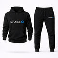 Chase White Hoodie and Joggers Set - Black