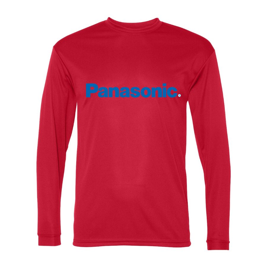 Men's Panasonic Polyester Long Sleeve T-Shirt - Red