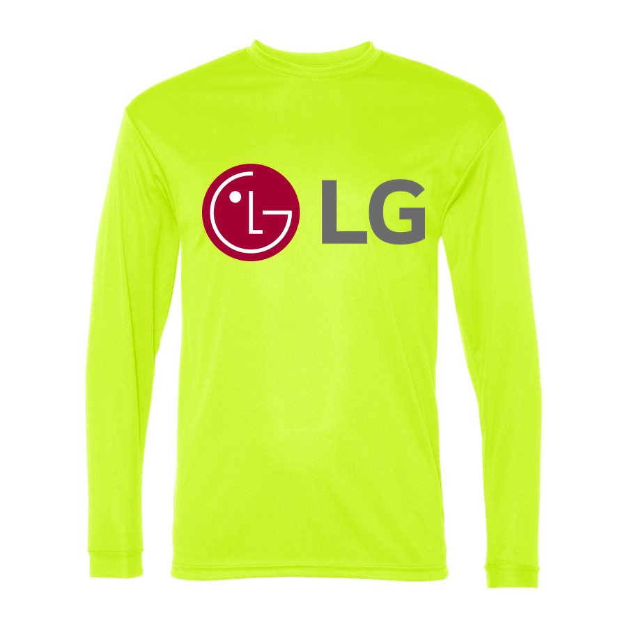 Men's LG Polyester Long Sleeve T-Shirt - Safety Yellow