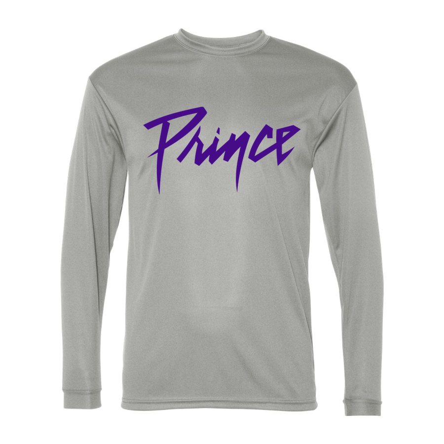 Men's Prince Polyester Long Sleeve T-Shirt - Silver