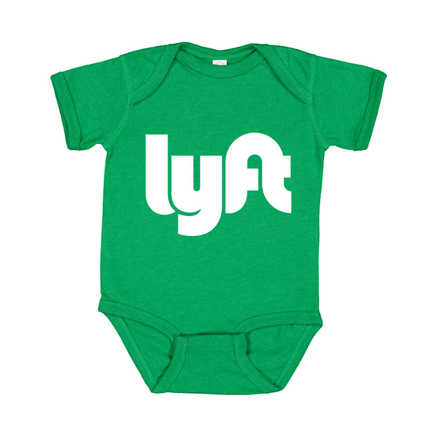 Lyft White Logo Baby Romper Onesie - Green