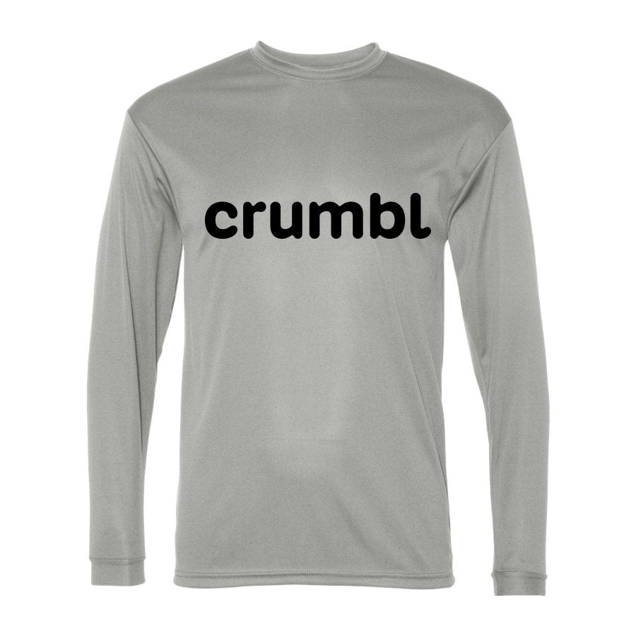 Men's Crumbl Cookies Polyester Long Sleeve T-Shirt - Silver