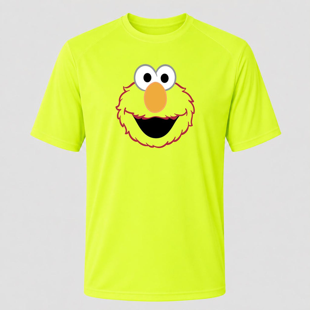 Men's Elmo Face Performance T-Shirt - Safety Green