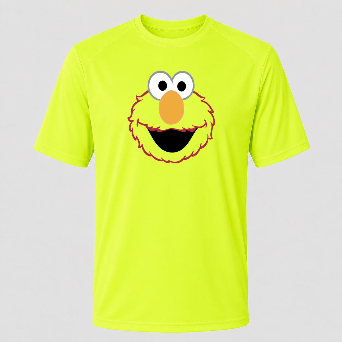 Men's Elmo Face Performance T-Shirt - Safety Green