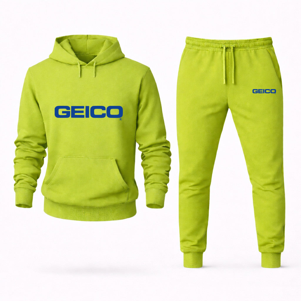GEICO Hoodie and Joggers Set - Lime Green