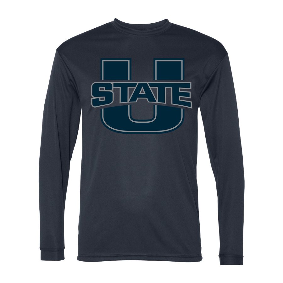 Men's Utah State Aggies Polyester Long Sleeve T-Shirt - Navy