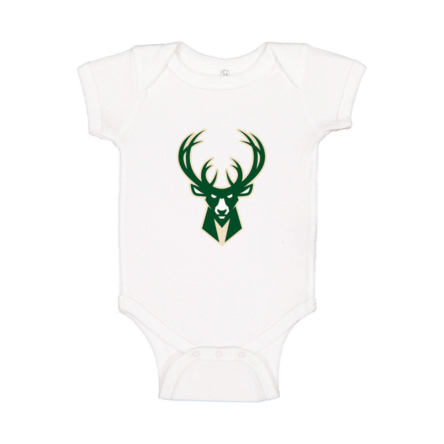 Milwaukee Bucks Baby Romper Onesie - White