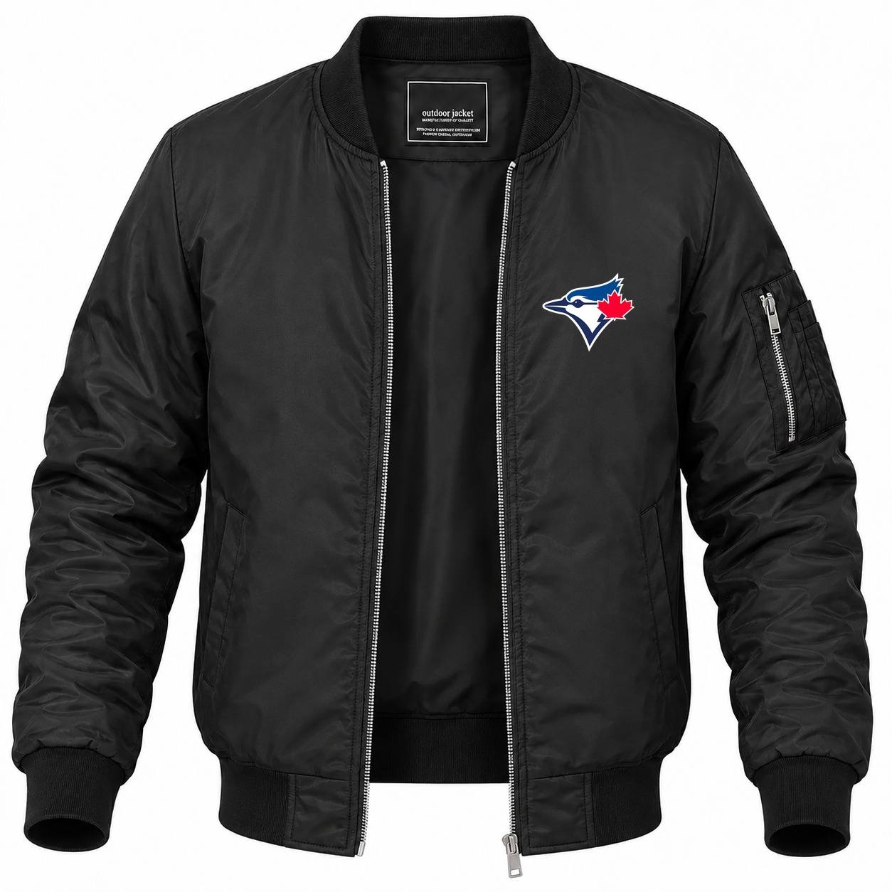 Men's Toronto Blue Jays Lightweight Bomber Jacket - Black