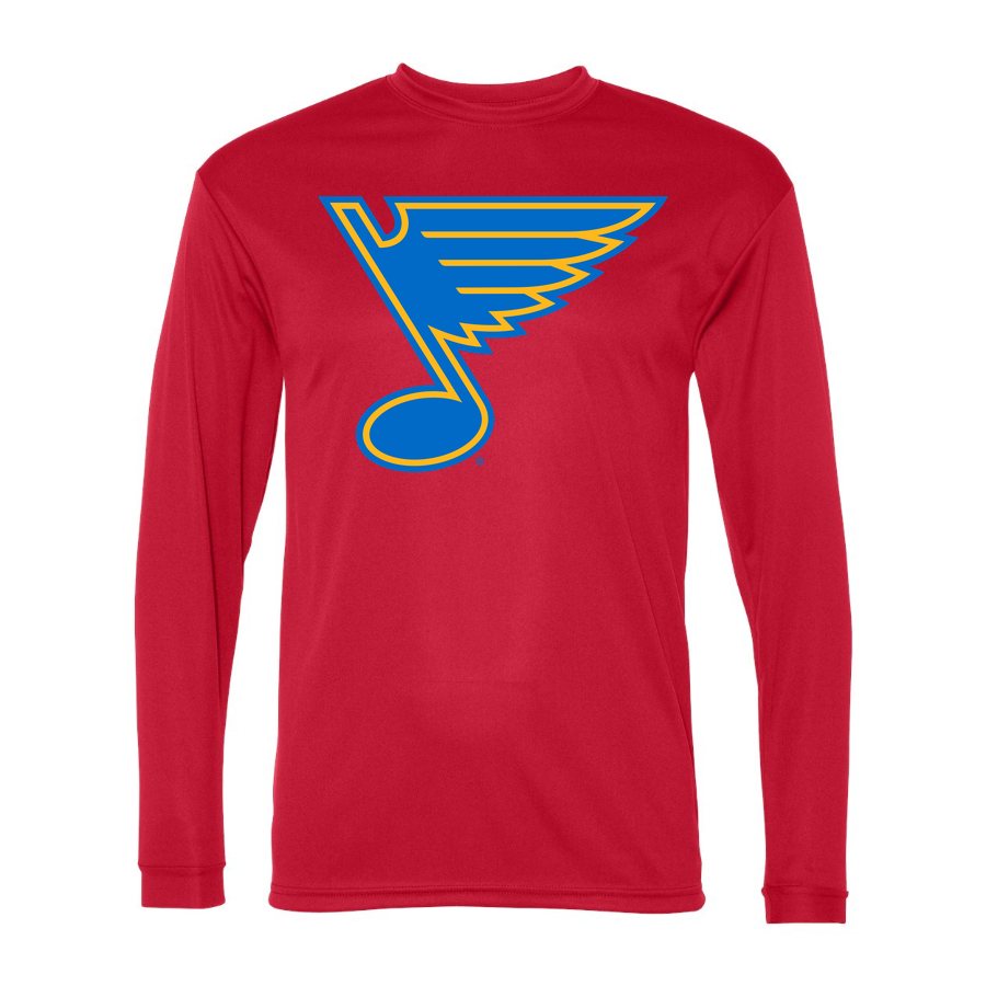 Men's St. Louis Blues Polyester Long Sleeve T-Shirt - Red
