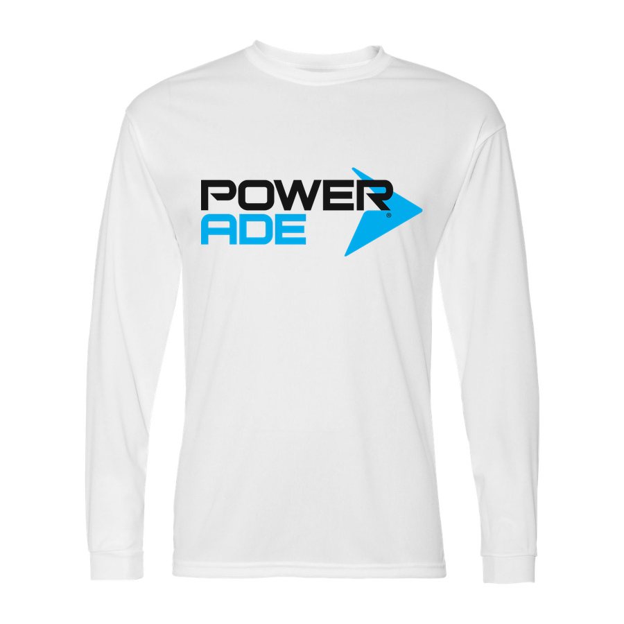 Men's Powerade Polyester Long Sleeve T-Shirt - White