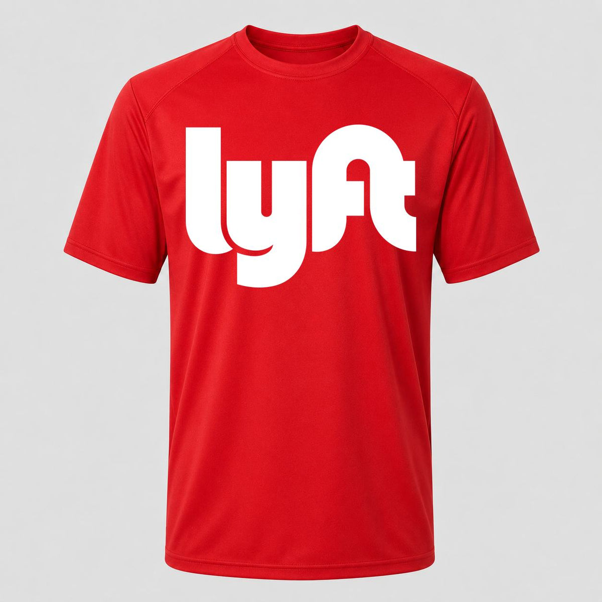 Men's Lyft White Performance T-Shirt - Red