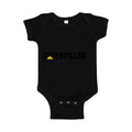Caterpillar Black Logo Baby Romper Onesie - Black