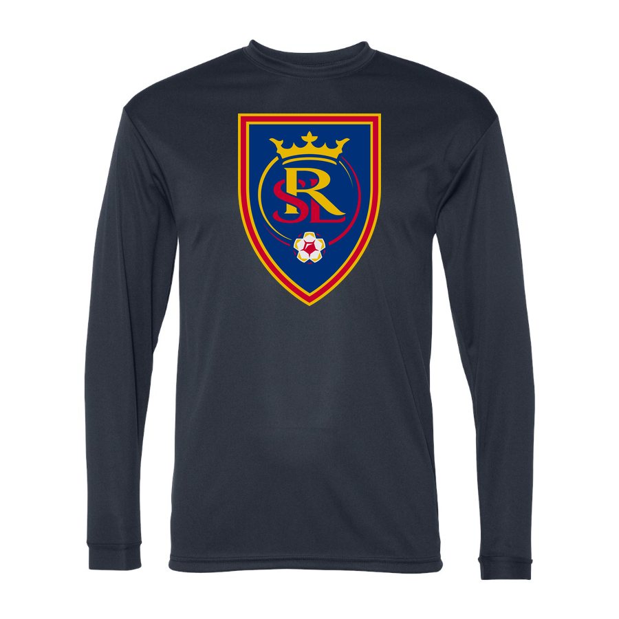 Men's Real Salt Lake Soccer Polyester Long Sleeve T-Shirt - Navy