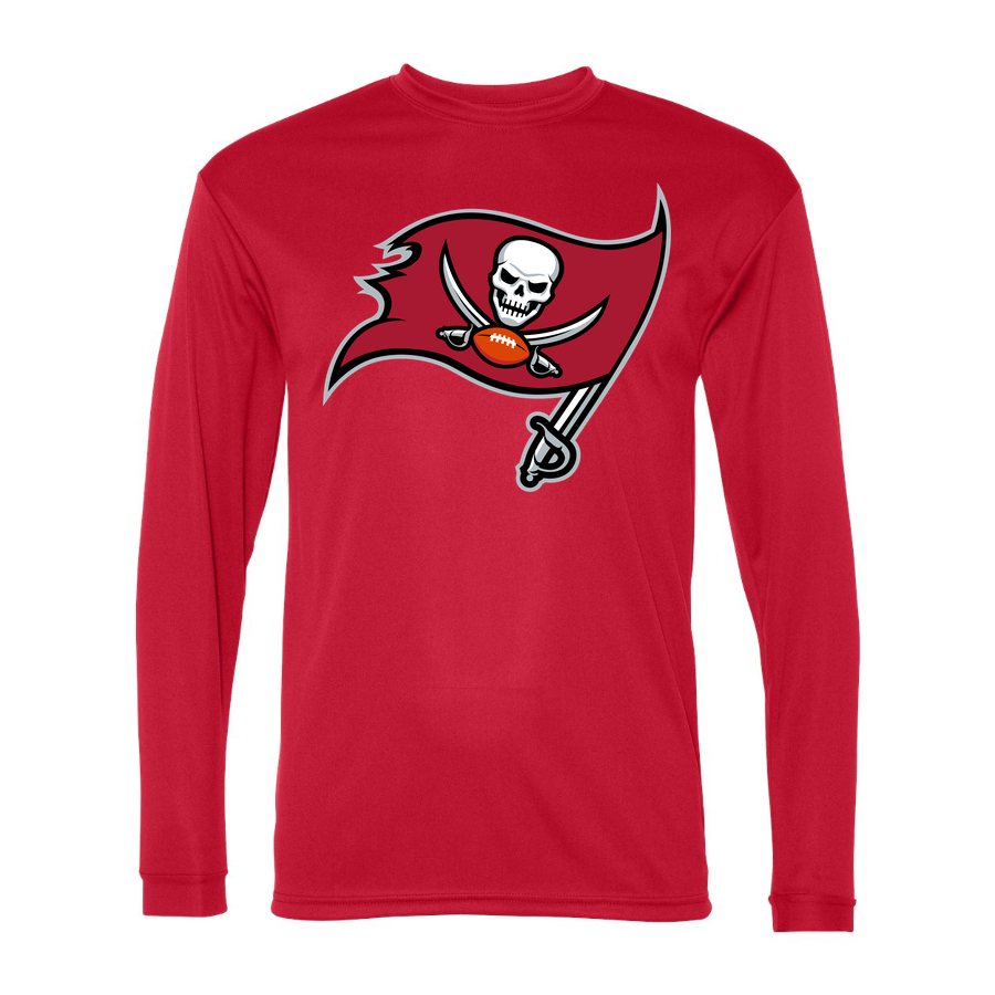 Men's Tampa Bay Buccaneers Polyester Long Sleeve T-Shirt - Red