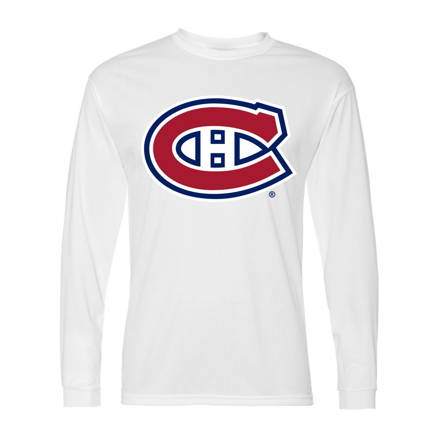 Men's Montreal Canadiens Polyester Long Sleeve T-Shirt - White