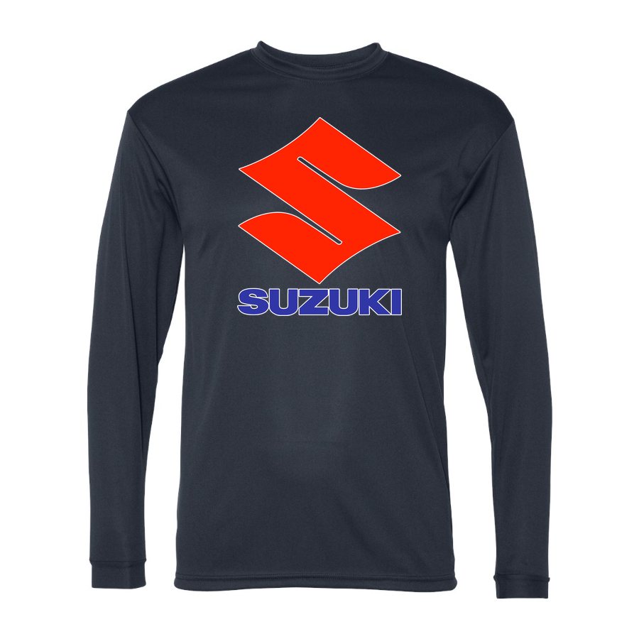 Men's Suzuki Polyester Long Sleeve T-Shirt - Navy
