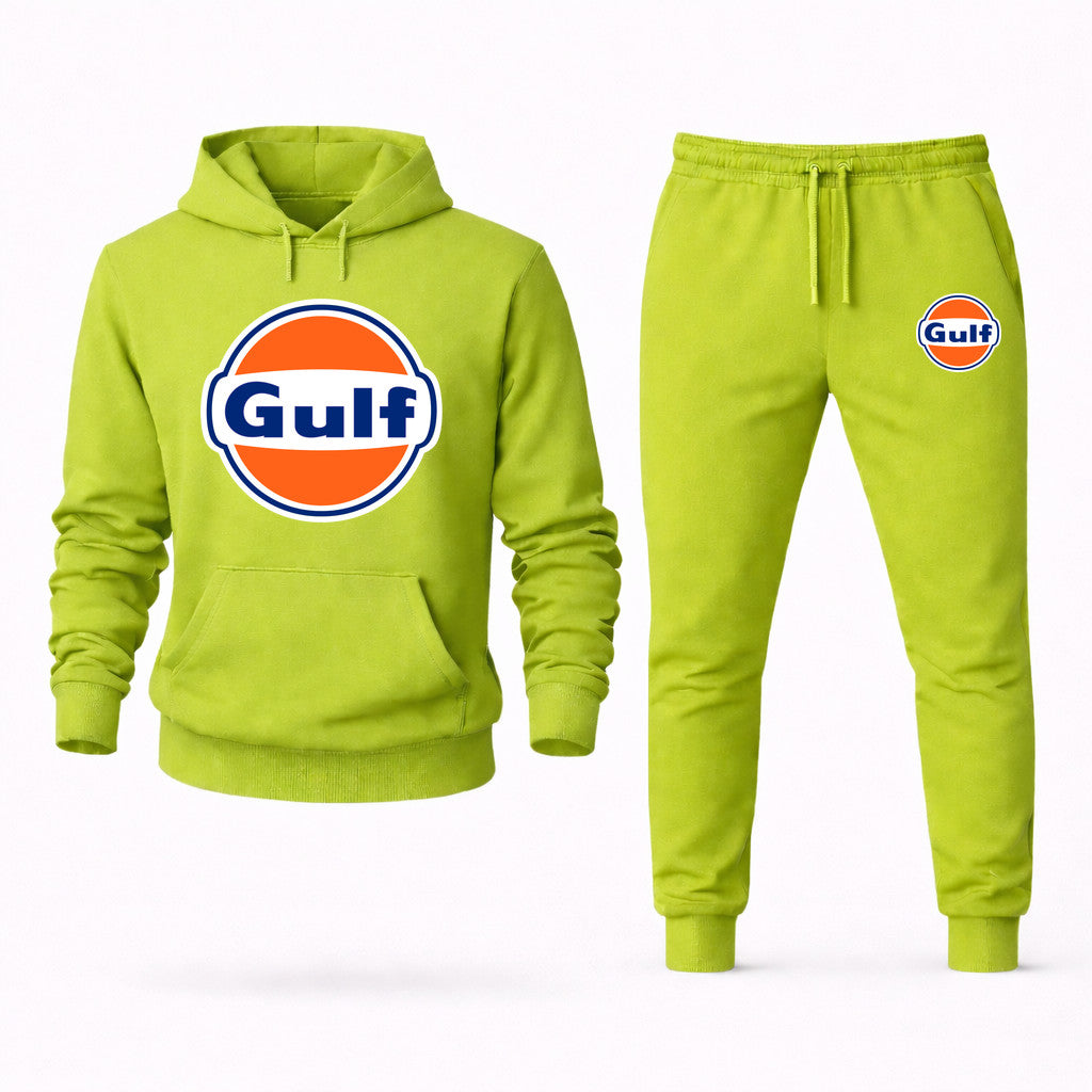 Gulf Oil Hoodie and Joggers Set - Lime Green