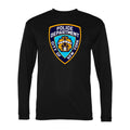 Men's NYPD Polyester Long Sleeve T-Shirt - Black