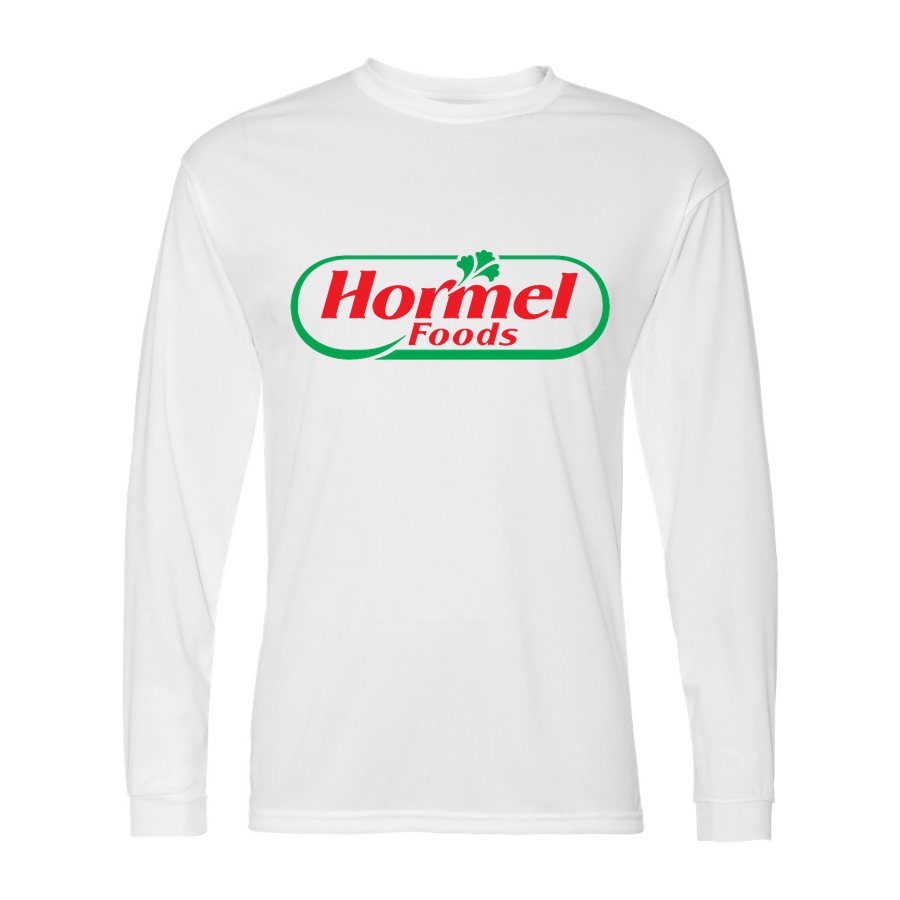 Men's Hormel food Polyester Long Sleeve T-Shirt - White