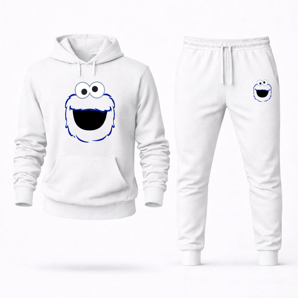Cookie Monster Hoodie and Joggers Set - White