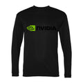 Men's NVIDIA Polyester Long Sleeve T-Shirt - Black