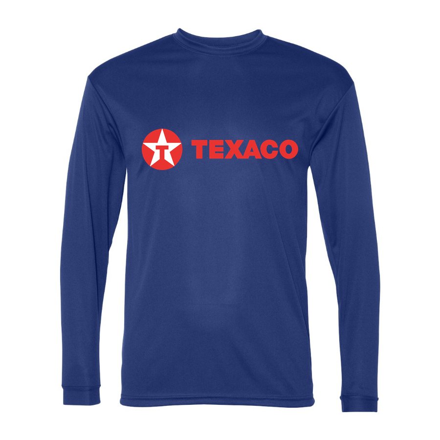 Men's Texaco Polyester Long Sleeve T-Shirt - Royal Blue