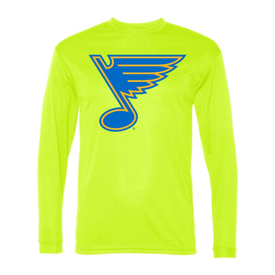 Men's St. Louis Blues Polyester Long Sleeve T-Shirt - Safety Yellow