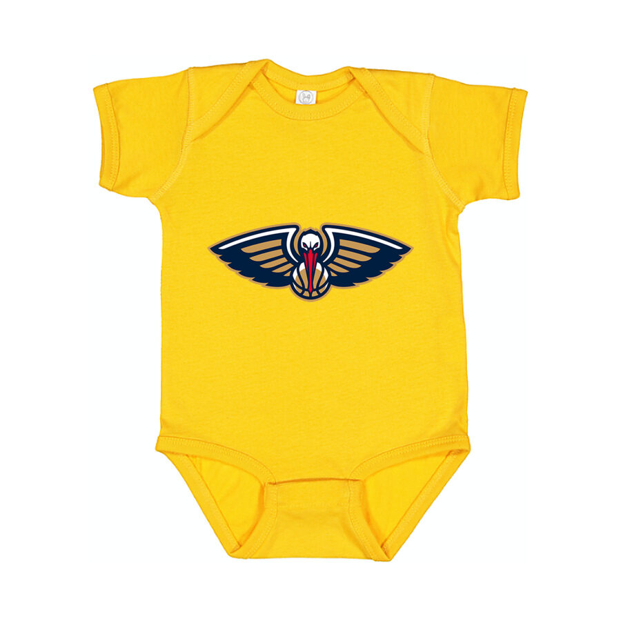 New Orleans Pelicans Baby Romper Onesie - Yellow