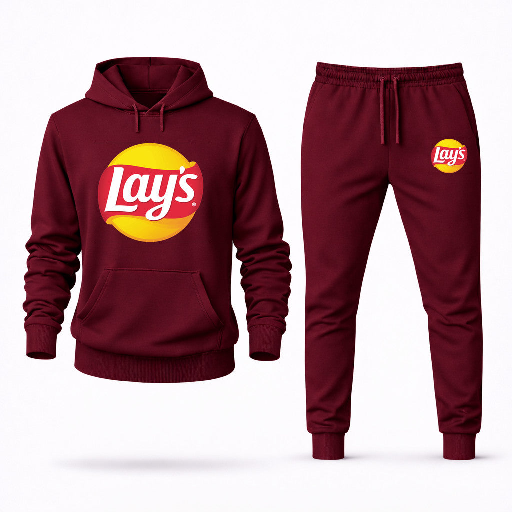 Lay's Hoodie and Joggers Set - Burgundy