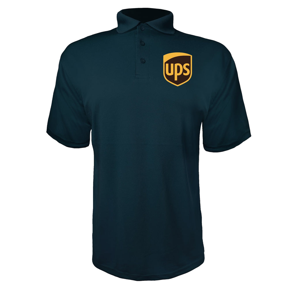 UPS men's polyester polo in Navy