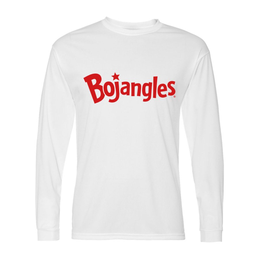 Men's Bojangles Polyester Long Sleeve T-Shirt - White