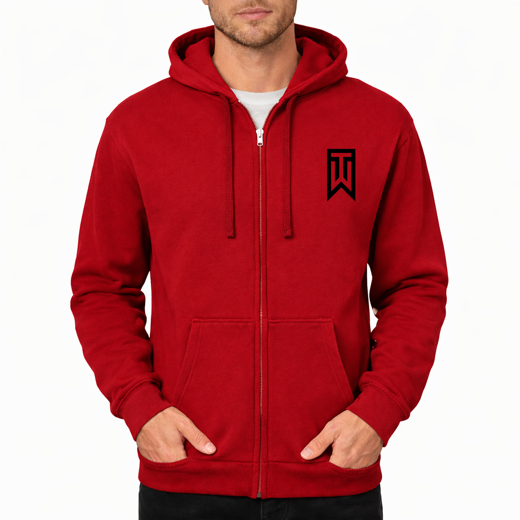 Men's Tiger Woods Zipper Hoodie - Red