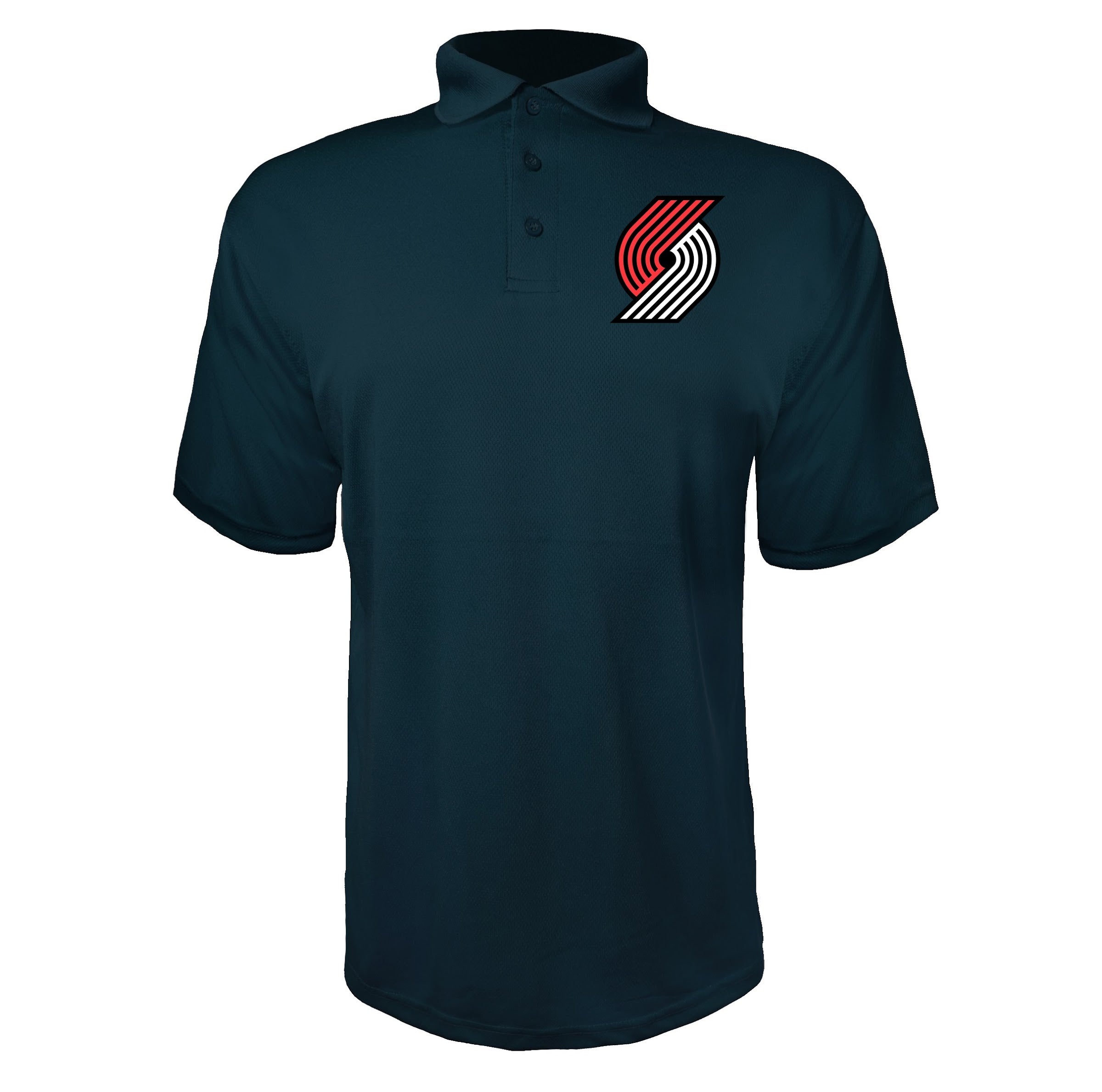 Portland Trail Blazers Navy polyester polo