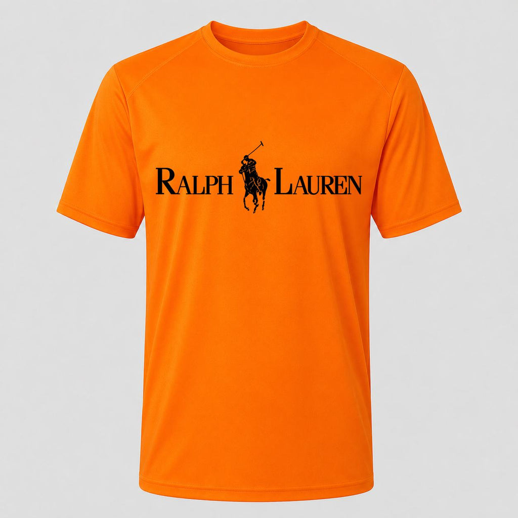 Men's Polo Ralph Lauren Black Performance T-Shirt - Orange