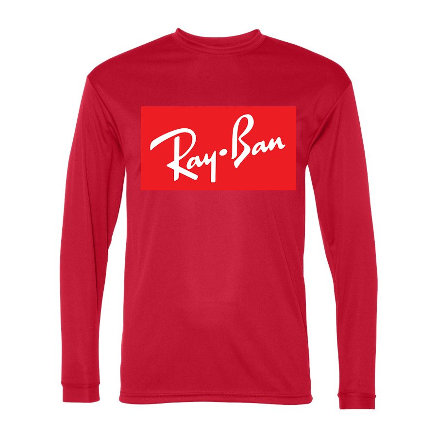 Men's Ray-Ban Polyester Long Sleeve T-Shirt - Red