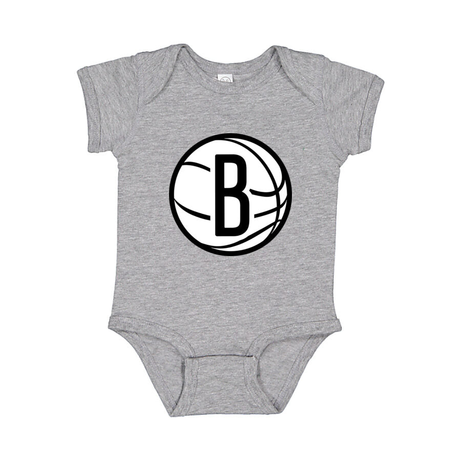 Brooklyn Nets Baby Romper Onesie - Gray