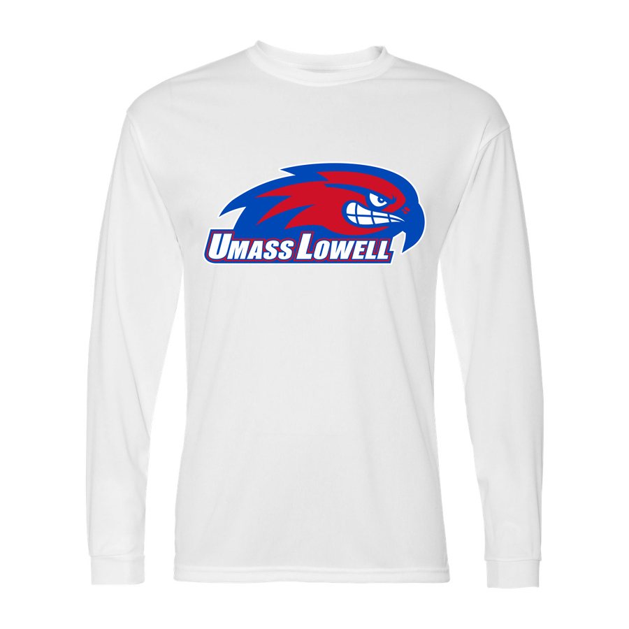 Men's UMass Lowell River Hawks Polyester Long Sleeve T-Shirt - White