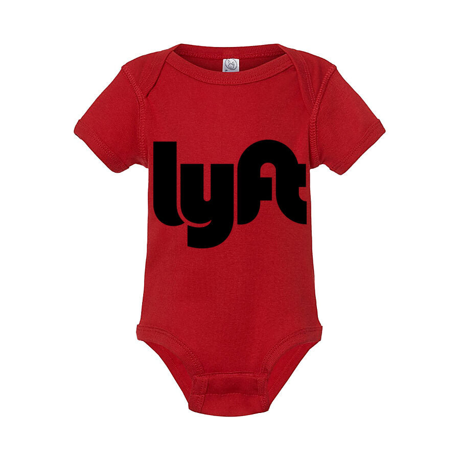 Lyft Black Logo Baby Romper Onesie - Red