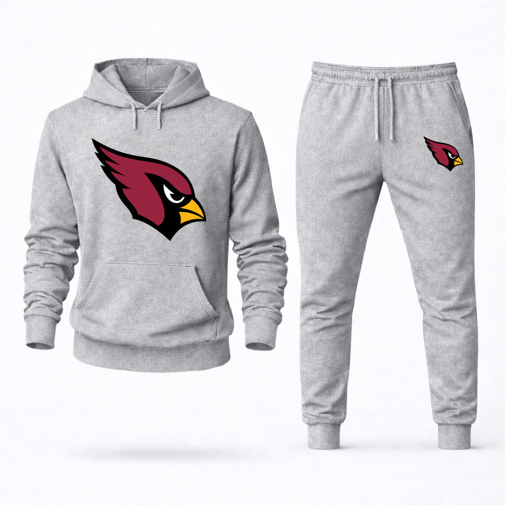 Arizona Cardinals Hoodie and Joggers Set - Grey
